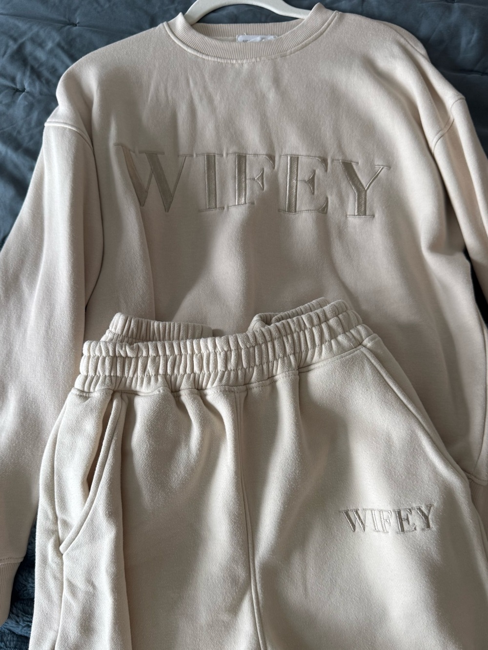 Six Stories Wifey Sweatshirt and Sweatpants Set